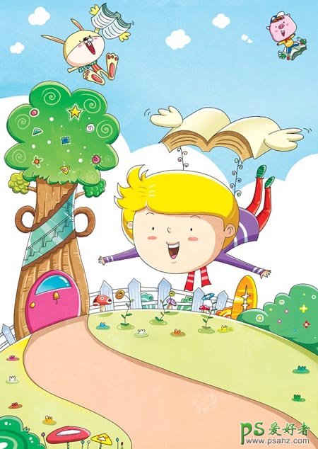 可爱的韩国卡通插画作品，韩国可爱儿童插画设计欣赏