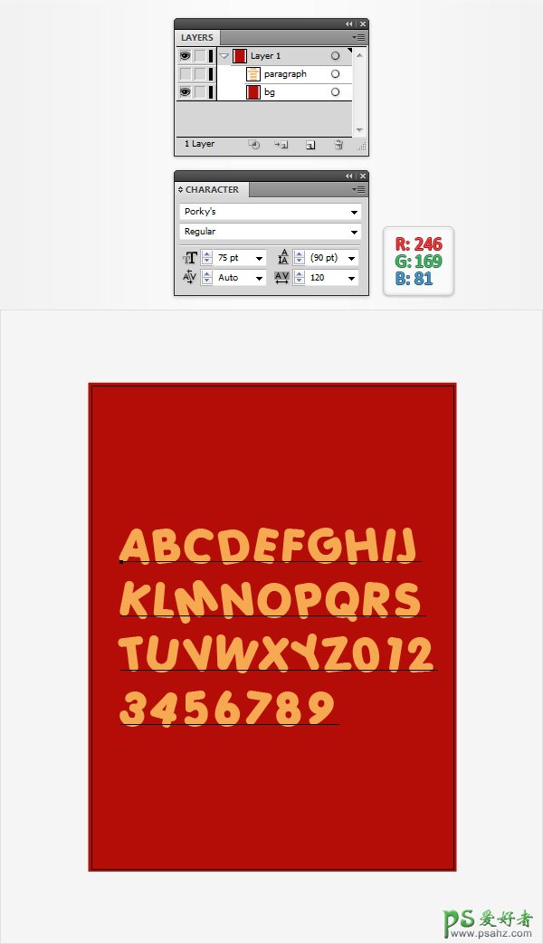 Adobe Illustrator制作alphabetti意大利个性文字，意大利面艺术