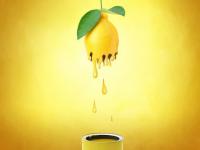 自然色彩油漆柠檬 PS特效图片合成 打造油漆滴落效果的柠檬