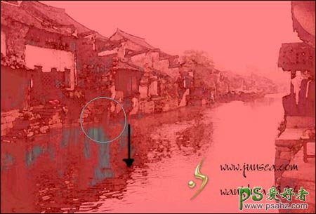 photoshop创意制作一幅梦境效果的江南水乡水墨画