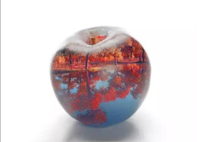 PS艺术合成实例：创意打造一个风景优美的水晶苹果。