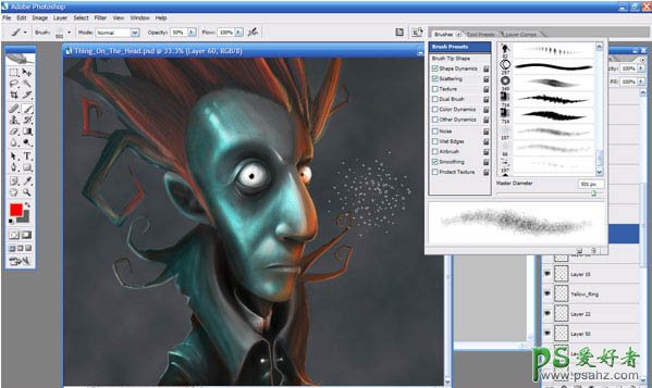 PS鼠绘教程：手绘漂亮的科幻CG人物插画，CG艺术插画设计教程