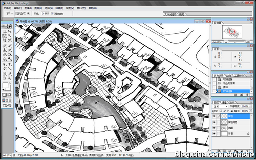 PS鸟瞰图制作教程：学习住宅小区规划设计中的鸟瞰图制作方法