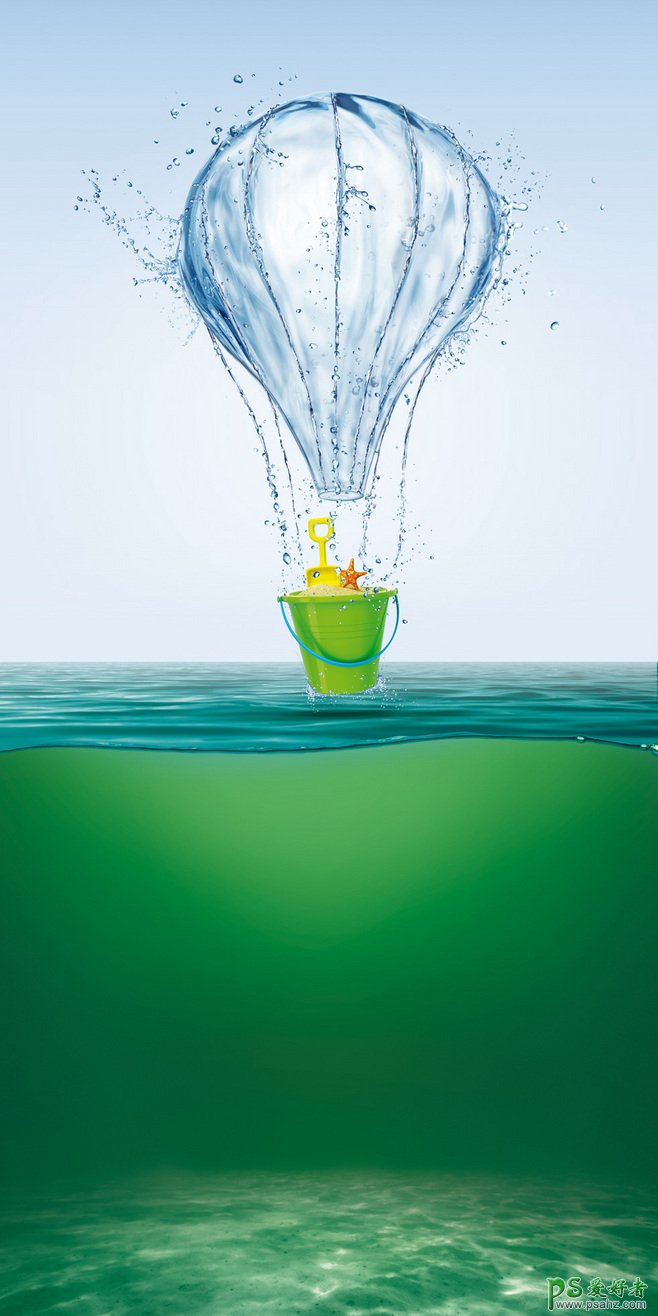非常酷的流水效果物体海报，水制物体设计作品欣赏。