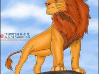 绘制可爱的狮子王卡通动画形象图片 PS鼠绘教程