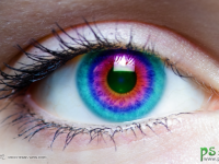 七彩色调眼睛图片 学习用PS特效给眼睛制作出美瞳眼镜效果