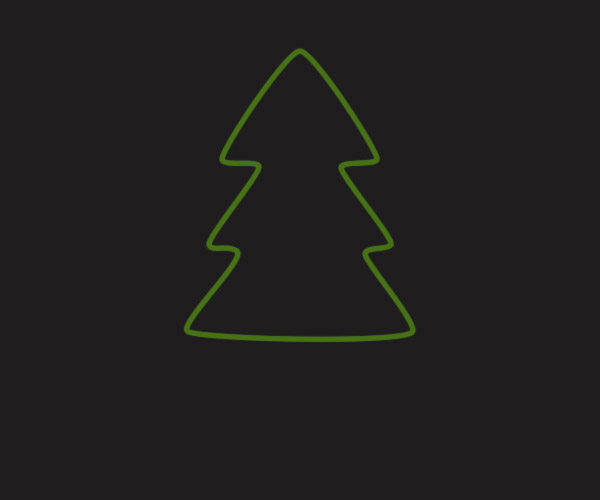 PS手工制作一个发光的圣诞树图片,有闪亮灯光的圣诞树。
