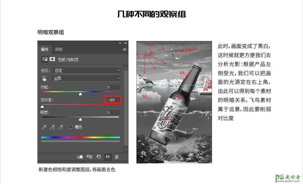 PS啤酒海报设计教程：制作寒冷北极效果的冰啤酒海报。