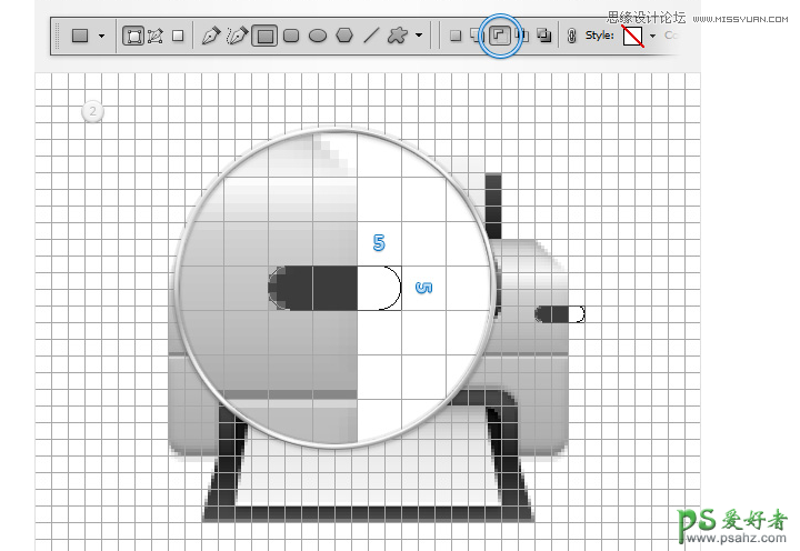 ps打印机图标教程：绘制逼真立体效果的打印机失量图标