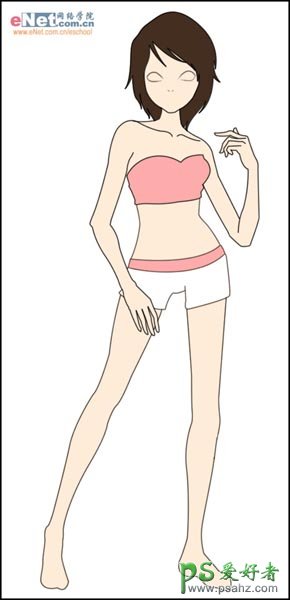 PS鼠绘教程：绘制漂亮的QQ秀女孩版，女孩QQ秀形象图片