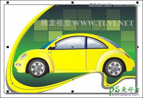 CorelDRAW绘制可爱的卡通小汽车宣传海报效果图-汽车失量图素材