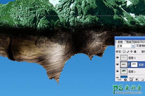 PS合成教程：利用素材合成飘移的陆地图片特效