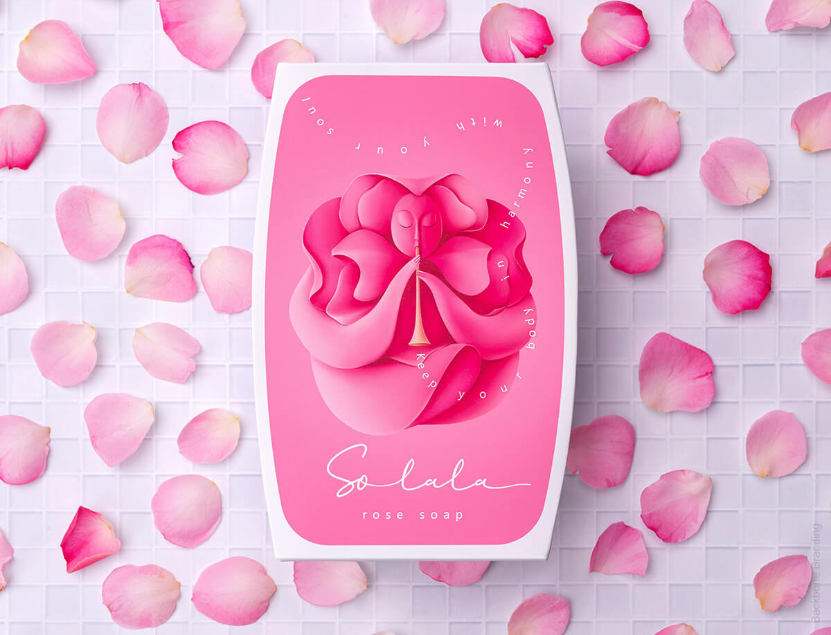 设计风格独特的香皂产品包装设计,个性浴缸造型Solala香皂包装设