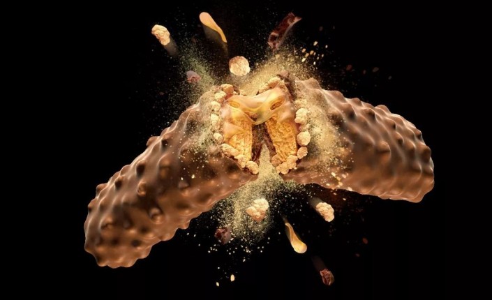 PS特效照片处理教程：学习制作一款食品破碎效果海报图片。