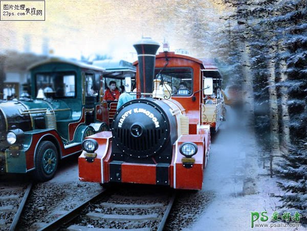 PS合成教程：创意打造小火车的梦幻森林之旅