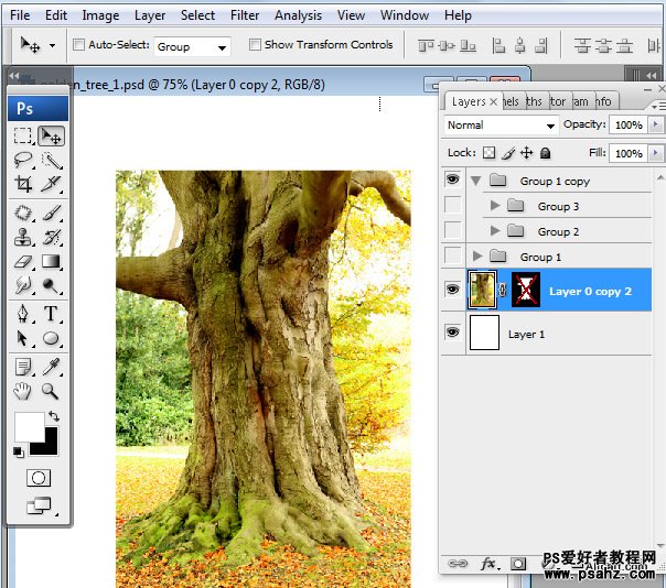photoshop制作金光闪闪的闪金苹果树超现实图片教程