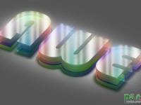 立体水晶字 PS文字特效教程 设计多层次感的3D立体彩色水晶字