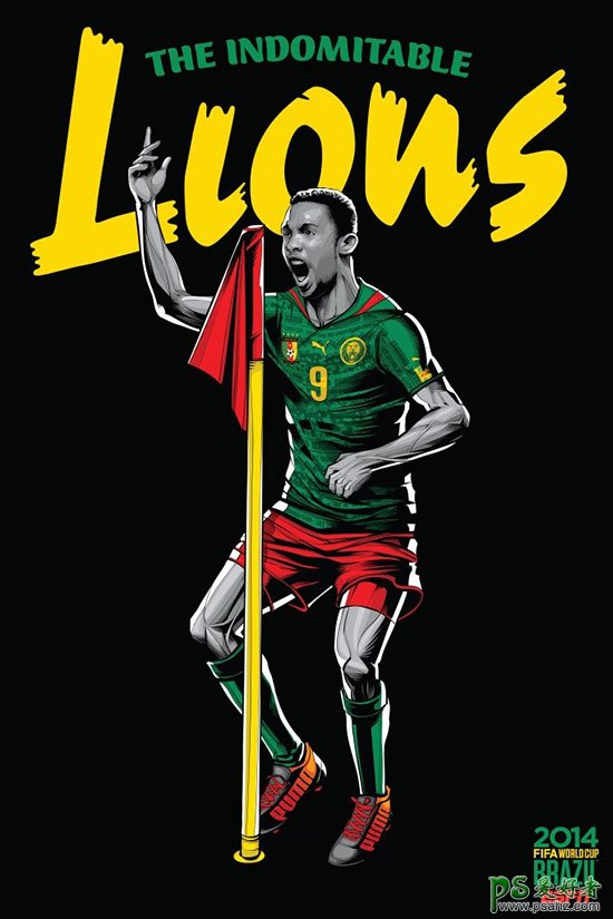 2014巴西世界杯主题宣传海报作品，巴西世界杯32强宣传海报设计
