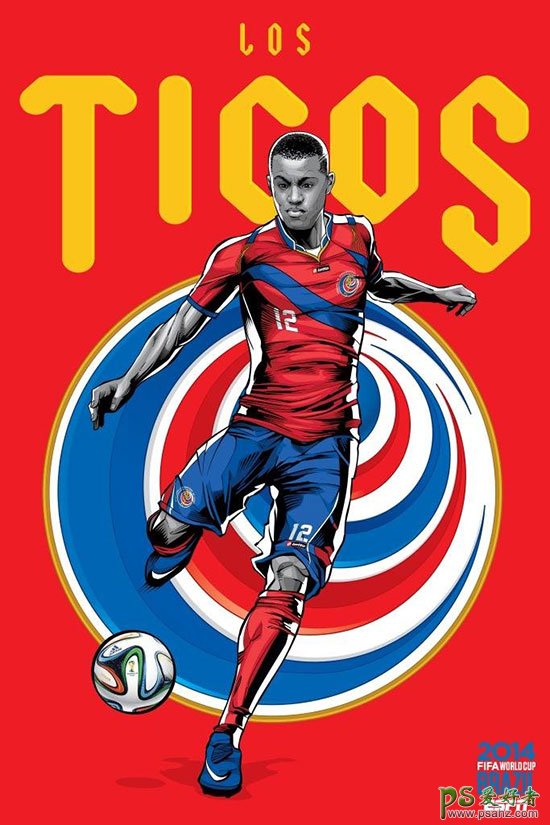 2014巴西世界杯主题宣传海报作品，巴西世界杯32强宣传海报设计