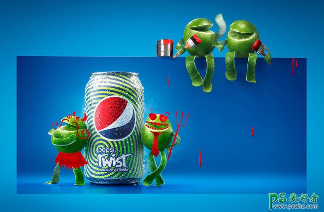 PEPSI Twist百事清柠系列夏日清新趣味的饮料创意设计作品