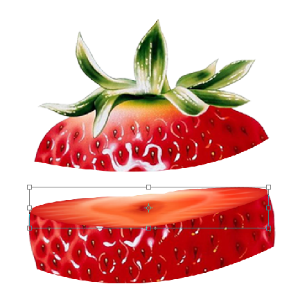 ps制作极具创意的切割水果海报,制作水果切割效果。