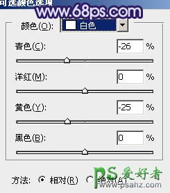 PS调色教程：给室内个性美女图片调出淡蓝色效果