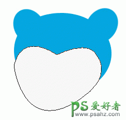 PS鼠绘教程：绘制可爱的蓝色卡通小熊失量图片素材