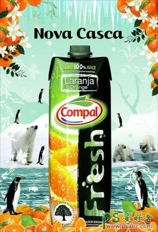 Compal饮料包装设计欣赏，Compal饮料平面广告设计作品