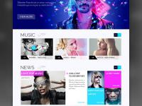 音乐类网页模版设计作品 漂亮的音乐网站首页设计