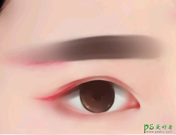 PS仿手绘教程：学习绘制逼真的人物眼睛，绘制水灵灵的眼睛