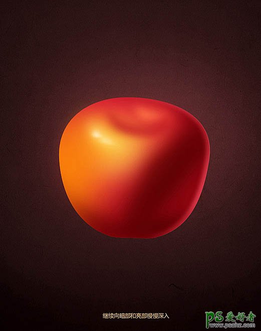 photoshop鼠绘质感细腻的水果刀和红苹果失量素材