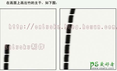 PS鼠绘教程：简单鼠绘中国水墨画，竹子效果图