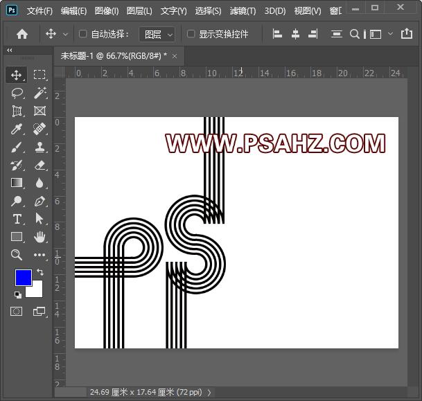 PS文字海报设计教程：学习制作个性线条文字海报，艺术文字海报。