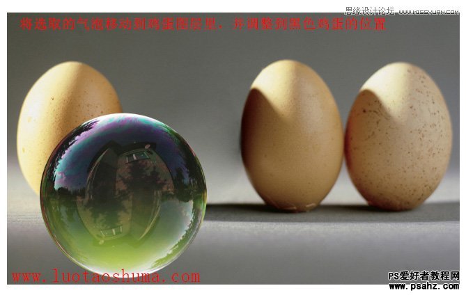 photoshop合成出透明效果的熟鸡蛋