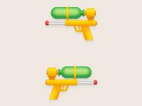 Illustrator手绘儿童玩具水枪-好看的塑料水枪失量图素材图片