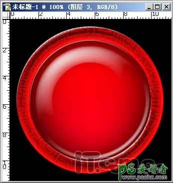 PS按扭制作教程：设计漂亮的红色装饰性按纽
