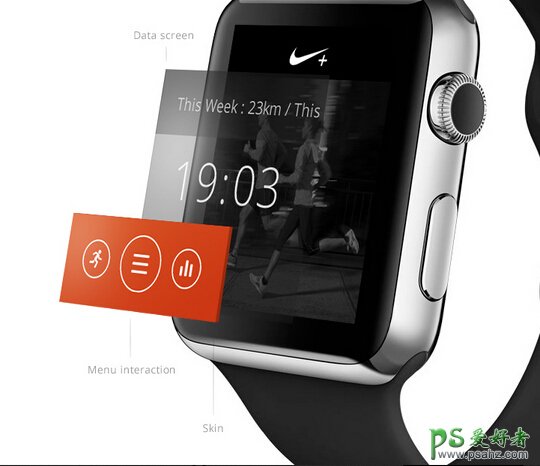 穿越未来的智能手表GIF交互设计作品欣赏，智能手表的交互界面