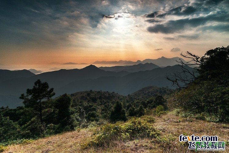 利用Photoshop加深及减淡工具设计高端大气的风景照片