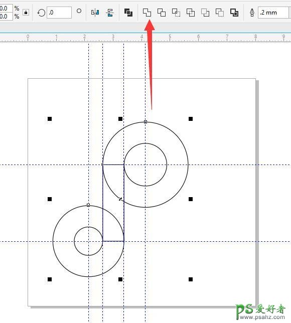 CorelDRAW绘制扁平化风格抖音APP图标，cdr制作抖音LOGO图标。