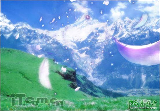 PS合成教程：创意合成梦幻效果的雪山风景照