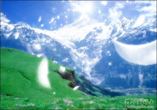 PS合成教程：创意合成梦幻效果的雪山风景照