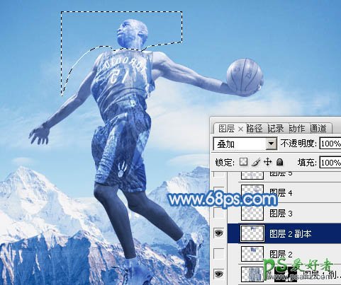 PS人像特效照片合成：打造超酷的冰冻效果的篮球运动员，篮球员冰