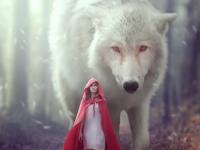 创意打造森林中红衣少女与巨狼行走的场景 PS场景合成实例