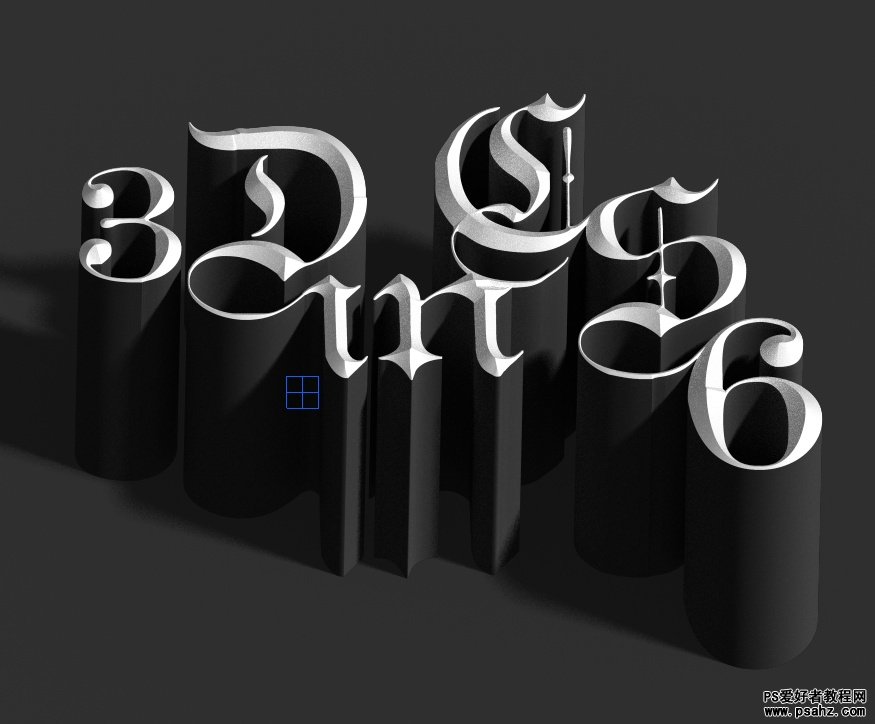 Photoshop CS6 制作3D字母特效教程实例