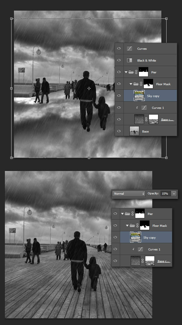 ps给黑白照片制作出暴风雨之夜的效果-让暴风雨来得更猛烈些吧
