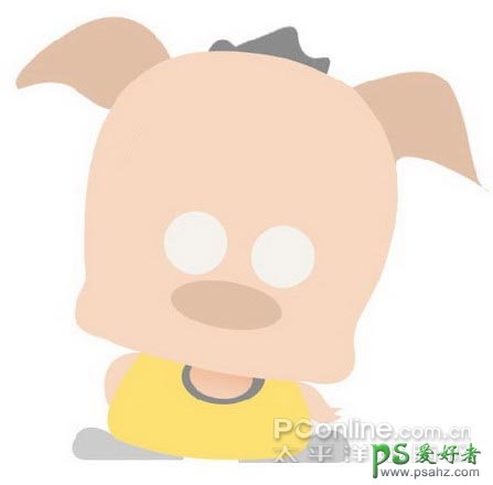 PS鼠绘教程：绘制一只愤怒的卡通小猪，趣味可爱的卡通小猪图片