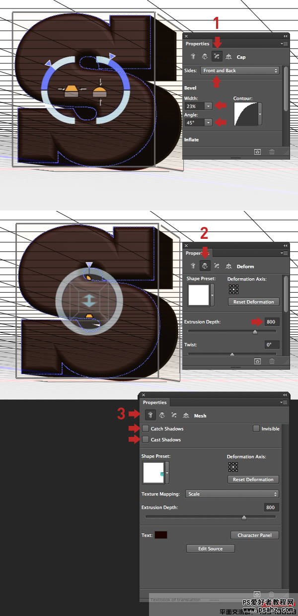 PS文字特效：设计莓朱古力3D艺术字海报教程