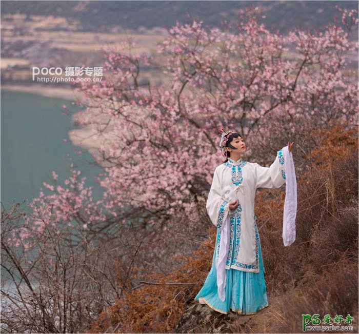 PS古典美女照片后期美化教程：打造精美的中国风外景古装美女