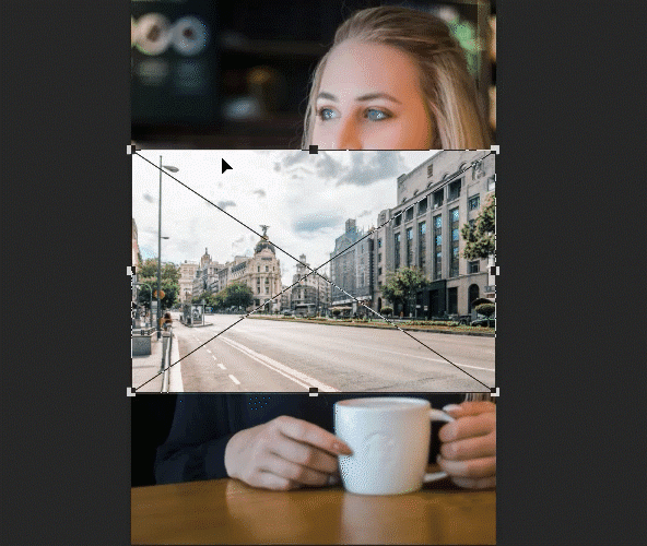 PS给喝咖啡的美女人像照片添加玻璃效果,营造窗边玻璃效果。