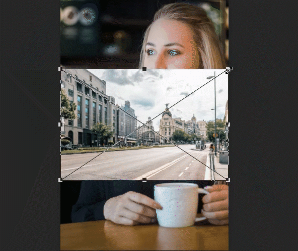 PS给喝咖啡的美女人像照片添加玻璃效果,营造窗边玻璃效果。